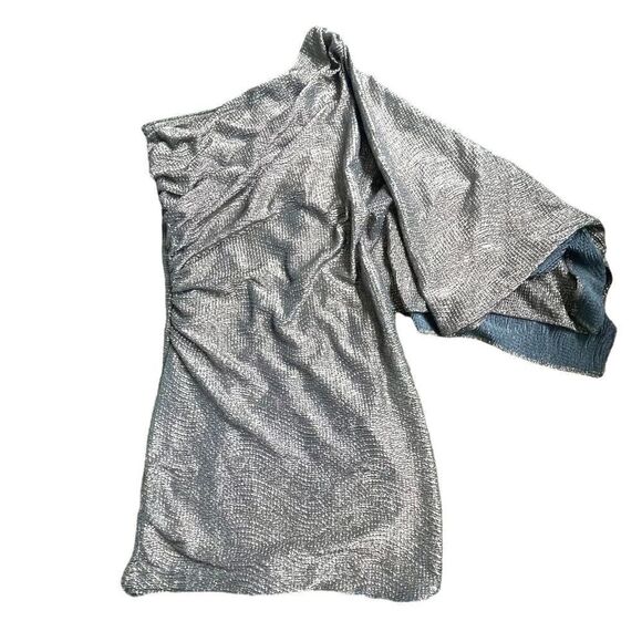 Nwot Hailey By Adrianna Papell Solver Metallic Cocktail Party Dress Size 2 - Picture 4 of 7